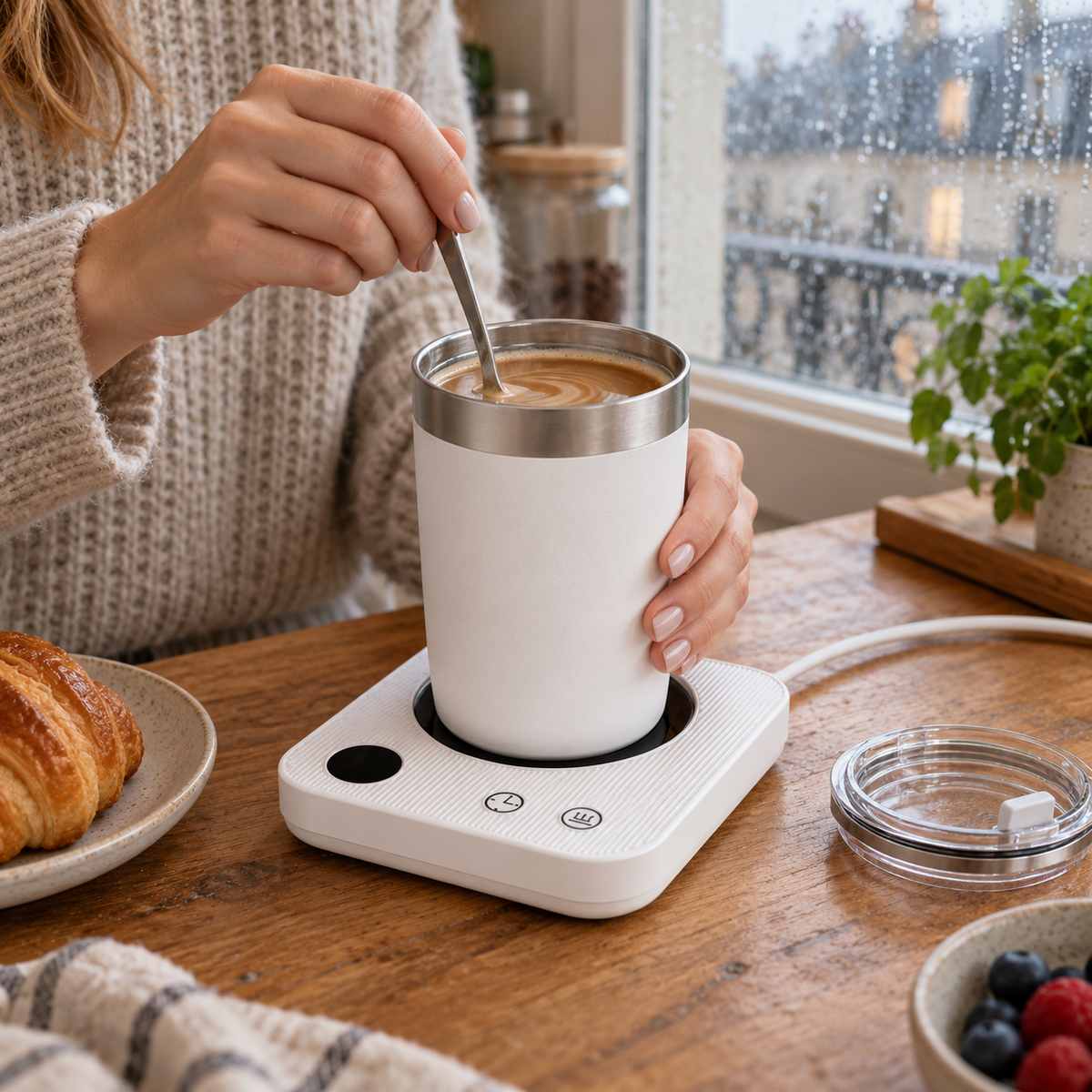 ☕ Mug Warmer | Metal Desktop | Coffee Lovers Steady Heat