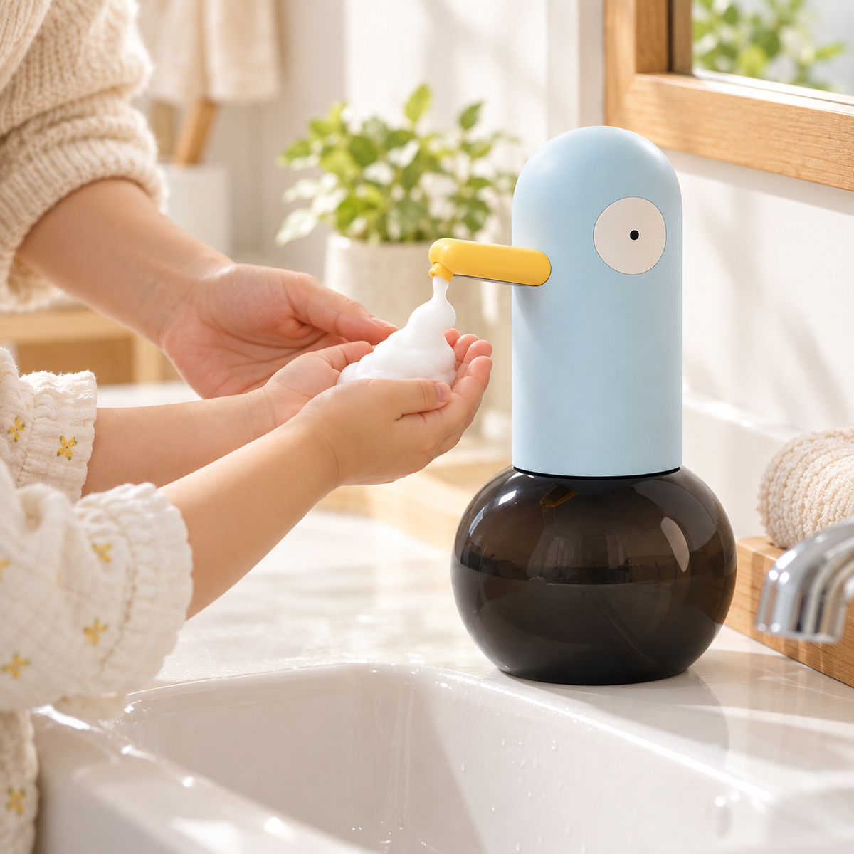 🫧 Automatic Soap Dispenser | Plastic Bathroom | Families Touchless Foam