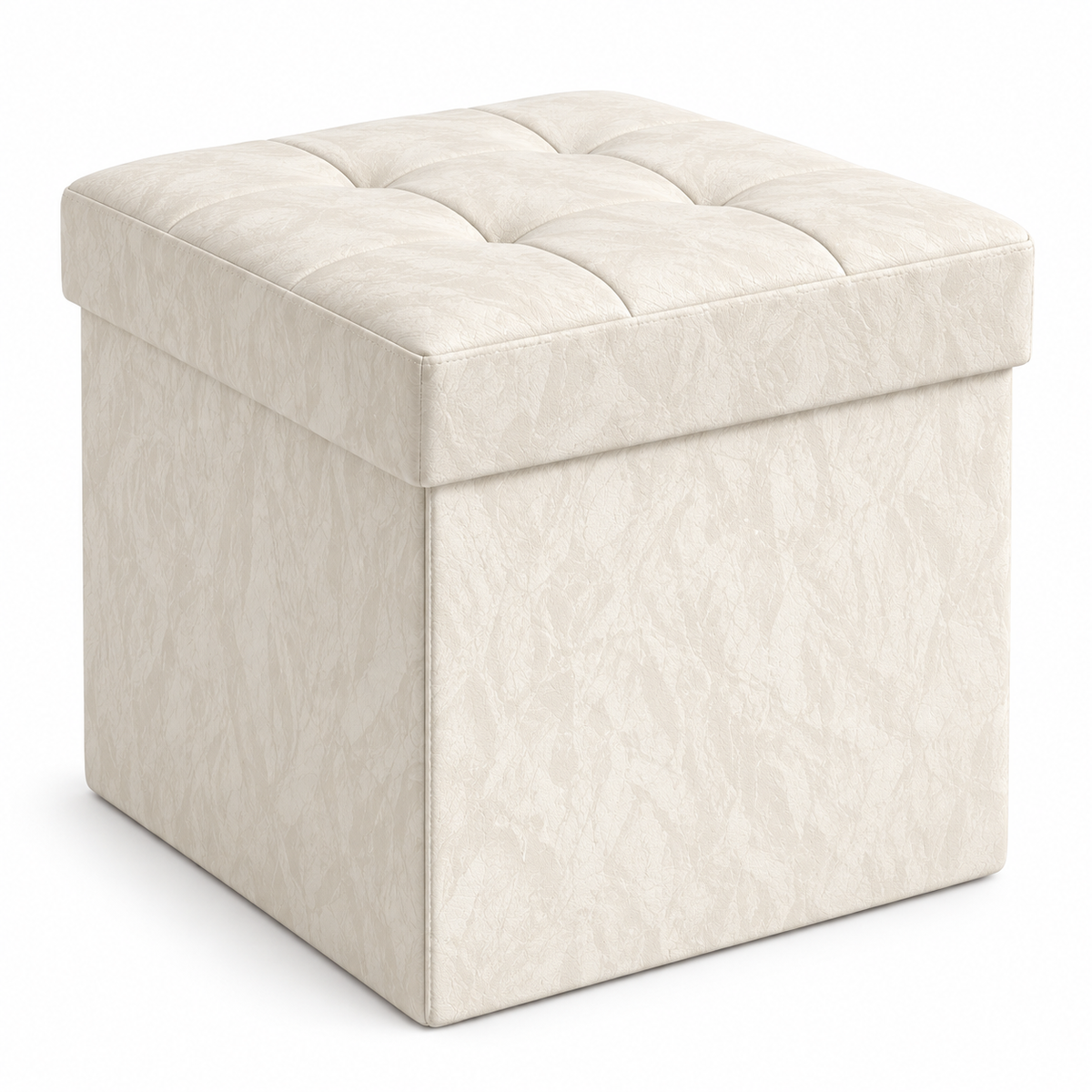 🪑 Storage Ottoman | PU Leather Livingroom | Families Tufted Comfort ONE CUBE. FOUR JOBS.