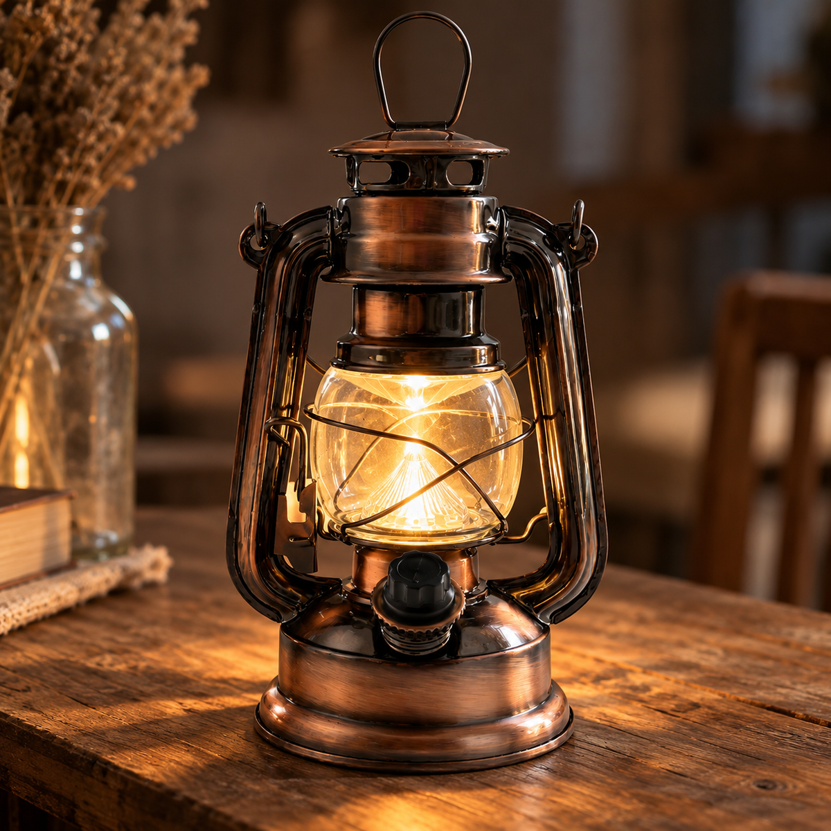 🏕️ LED Lantern | Antique Bronze Camping | Travelers Warm Glow