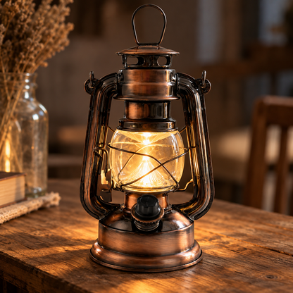 🏕️ LED Lantern | Antique Bronze Camping | Travelers Warm Glow