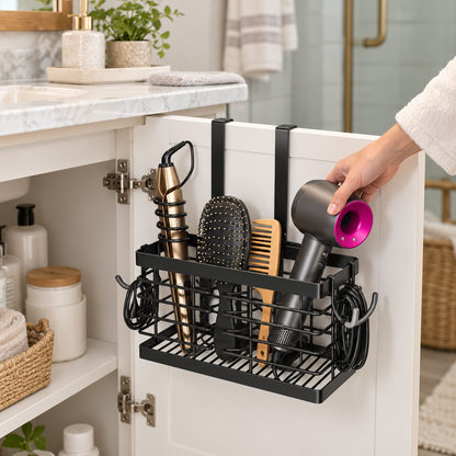 🖤 Hair Organizer | Metal Bathroom | Beauty Lovers Space-Saving Storage
