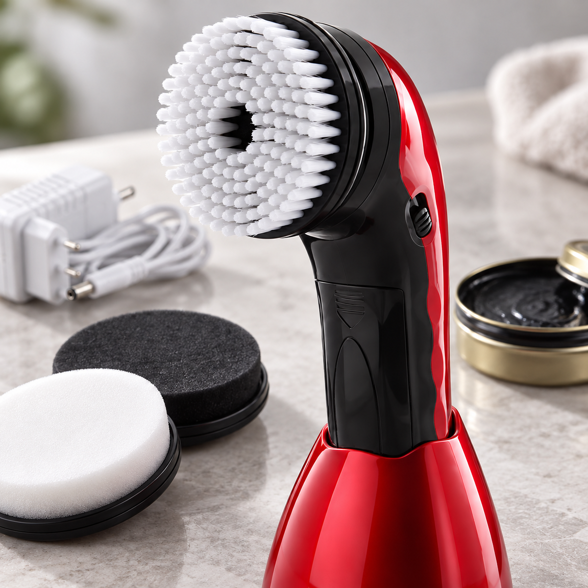 👞 Electric Shoe Polisher | Plastic Home | Professionals Multi-Brush Shine
