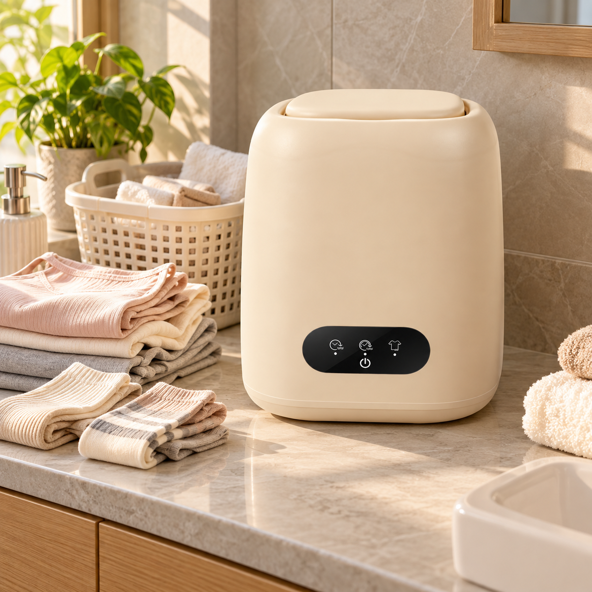 🧦 Mini Washer | Plastic Bedroom Laundry | Students Compact Cleaning