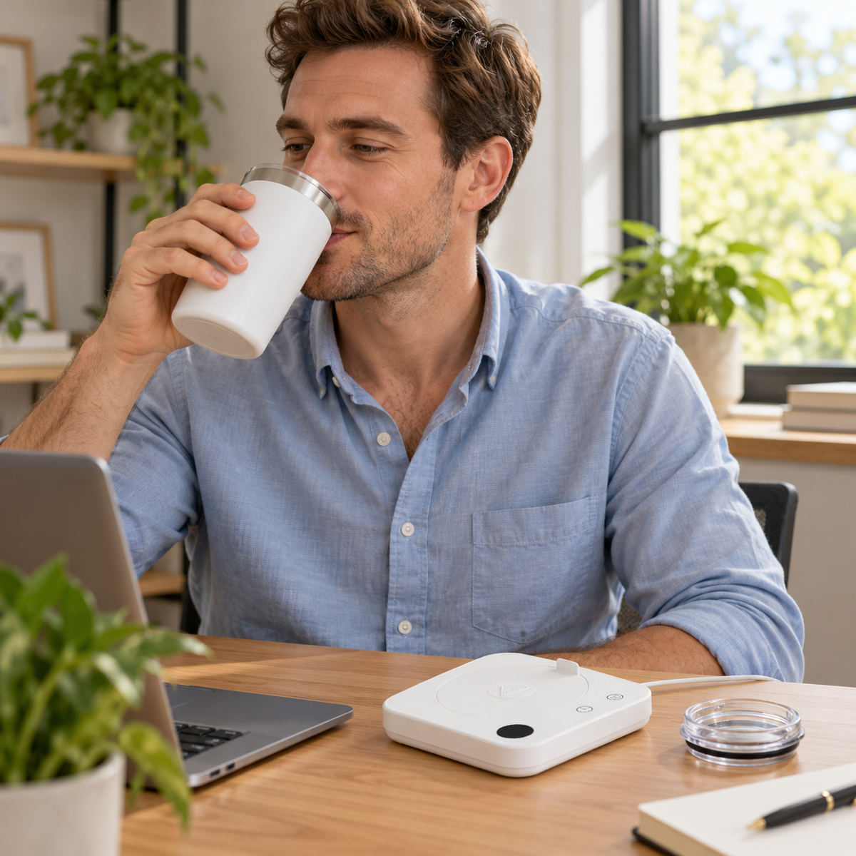 ☕ Mug Warmer | Metal Desktop | Coffee Lovers Steady Heat