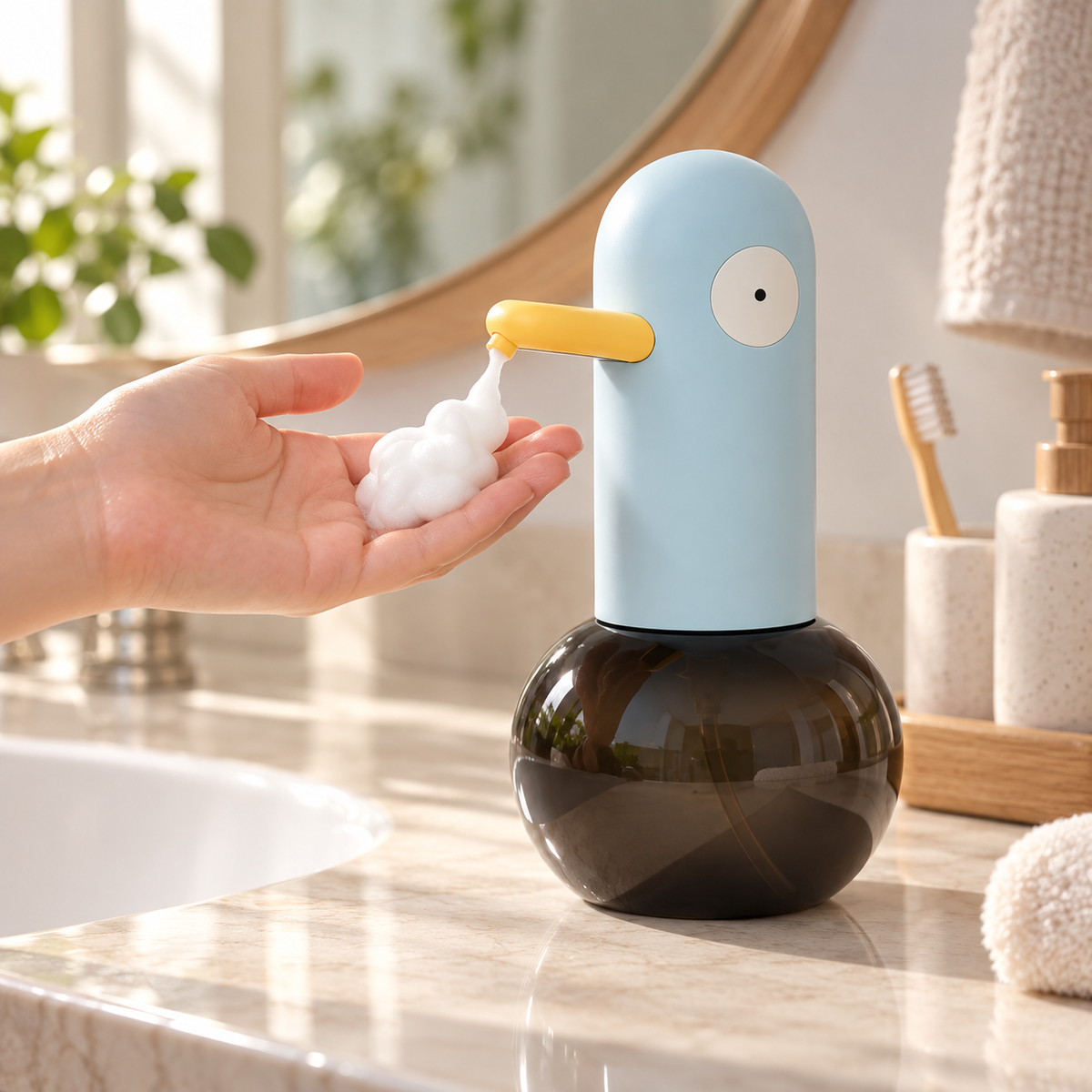 🫧 Automatic Soap Dispenser | Plastic Bathroom | Families Touchless Foam