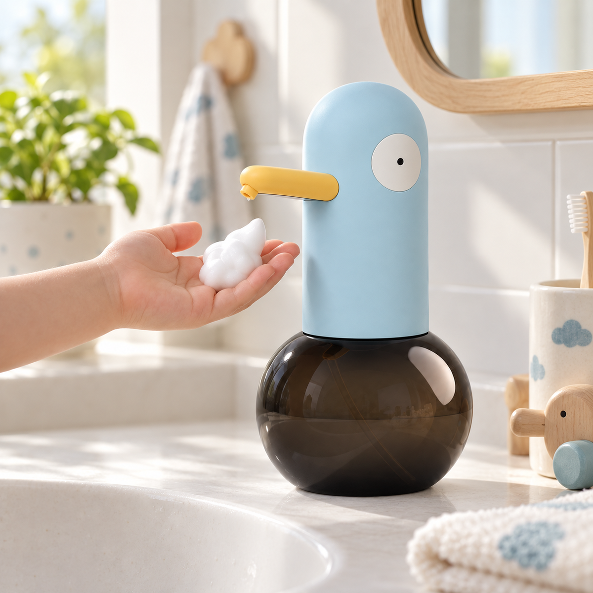 🫧 Automatic Soap Dispenser | Plastic Bathroom | Families Touchless Foam