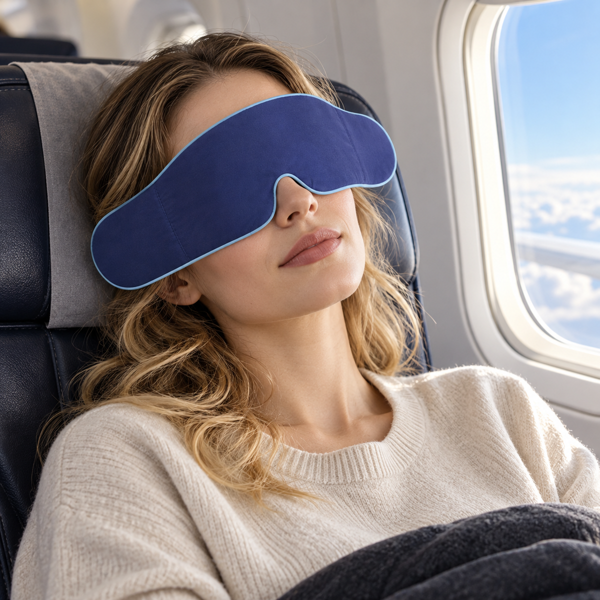 🌙 Weighted Sleep Mask | Velvet Microbeads Bedtime | Sleepers Comfort