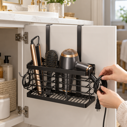🖤 Hair Organizer | Metal Bathroom | Beauty Lovers Space-Saving Storage