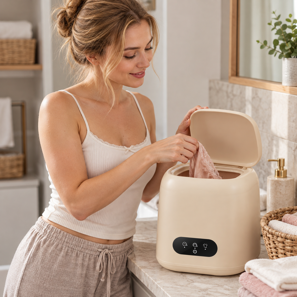 🧦 Mini Washer | Plastic Bedroom Laundry | Students Compact Cleaning
