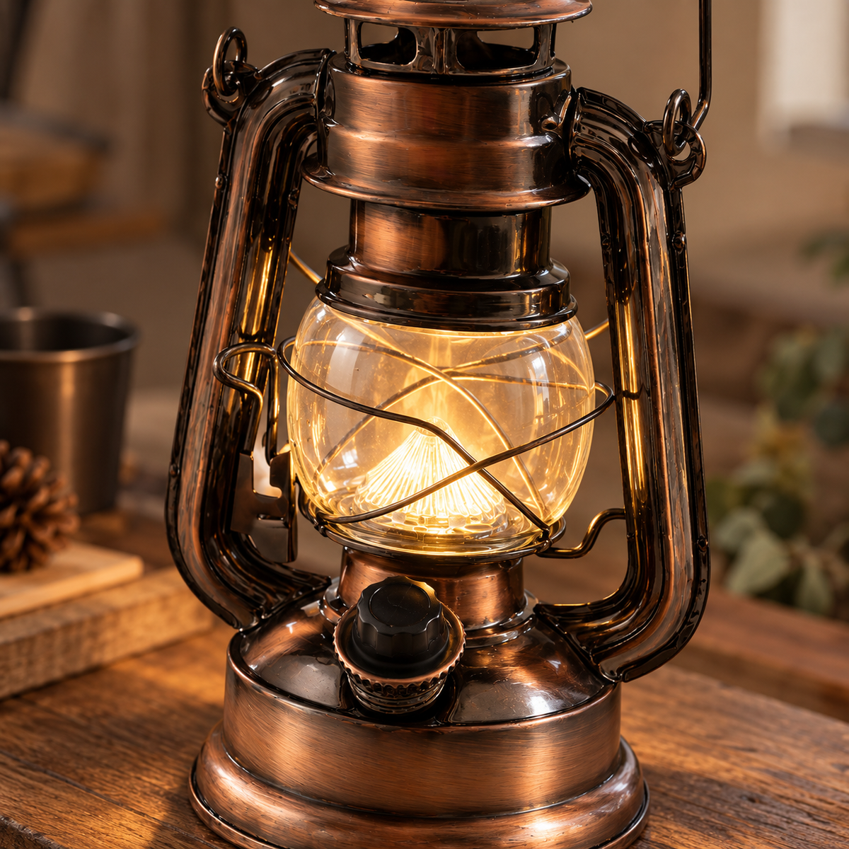 🏕️ LED Lantern | Antique Bronze Camping | Travelers Warm Glow