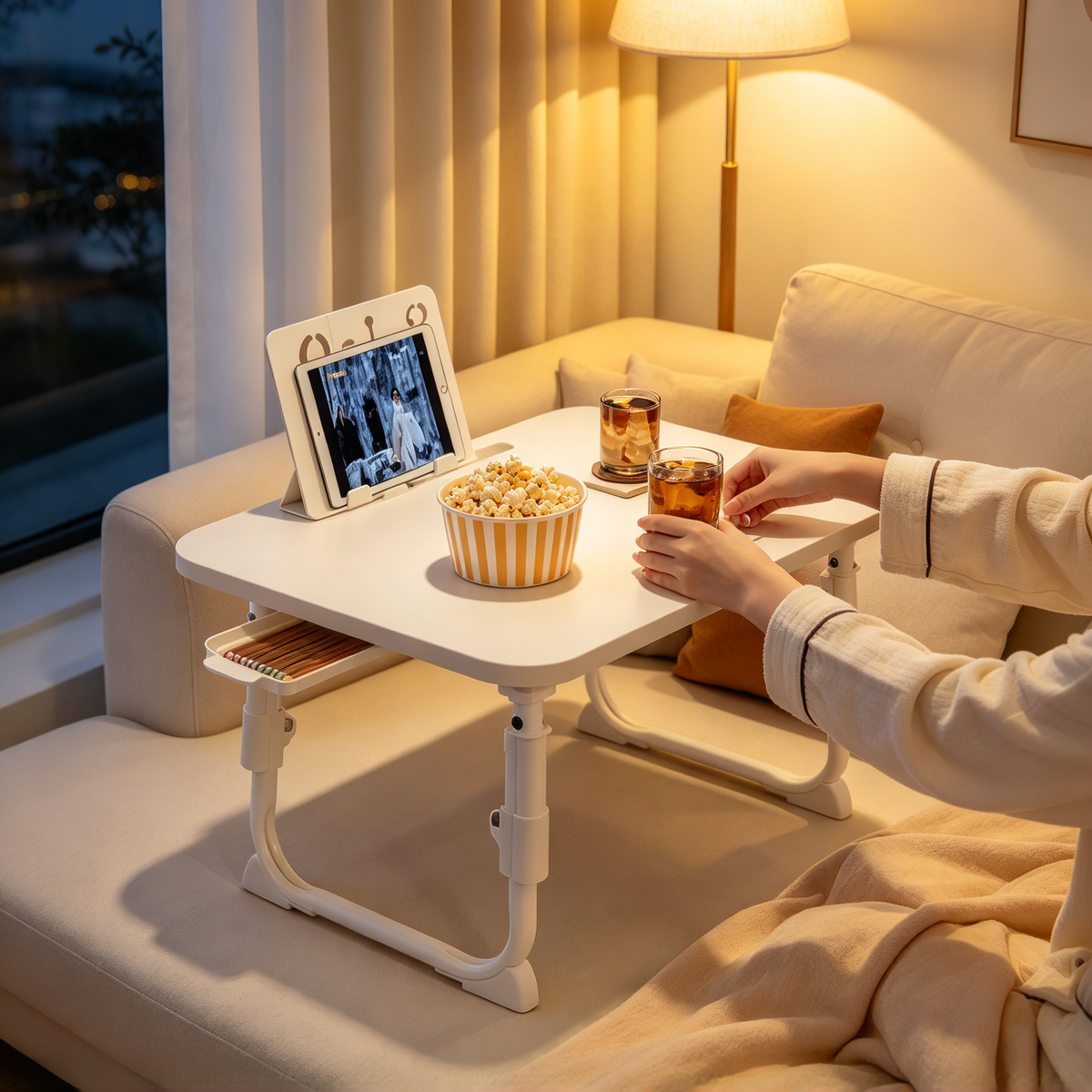 💻 Folding Laptop Desk | Mixed-Material Bedroom | Students | Adjustable Compact