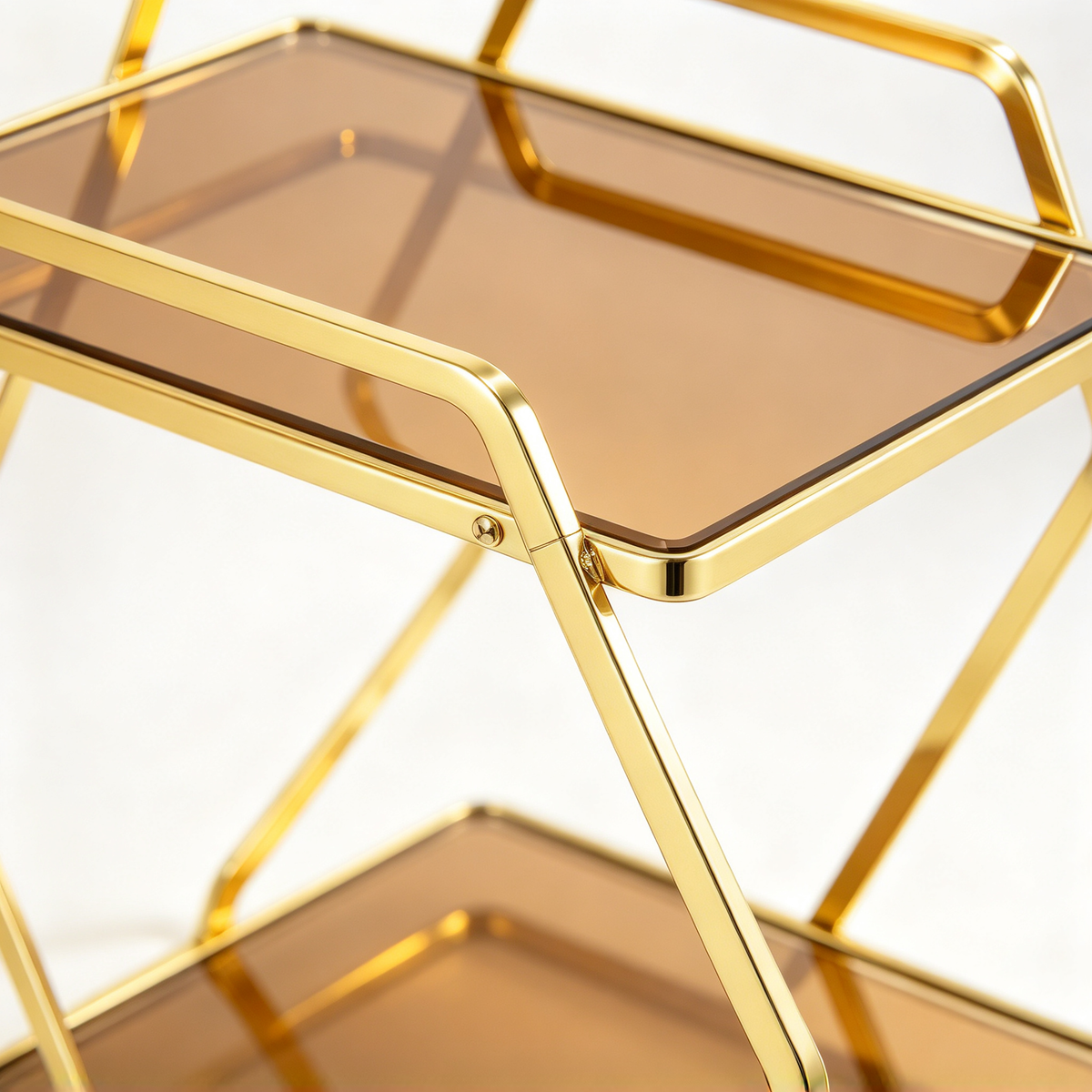 💎 Vanity Organizer | Metal Glass Dressing | Women Geometric Elegance
